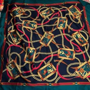 Specialty House equine horse theme large square scarf 34”